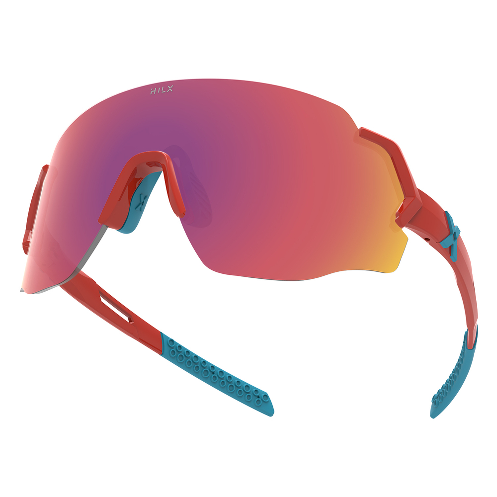 Спортивные очки с диоптриями HILX Savage (L) / Shiny Red Blue / Red Lens