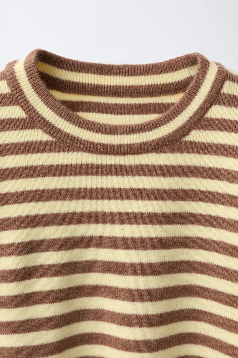 ZARA СВИТЕР В ПОЛОСКУ, КОРИЧНЕВЫЙ
