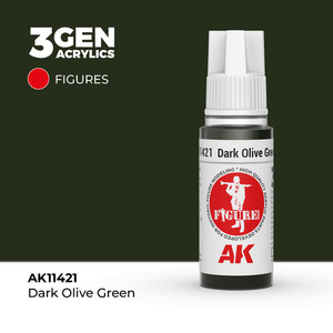 Акриловая краска AK Interactive Dark Olive Green 3GEN Figures, 18мл