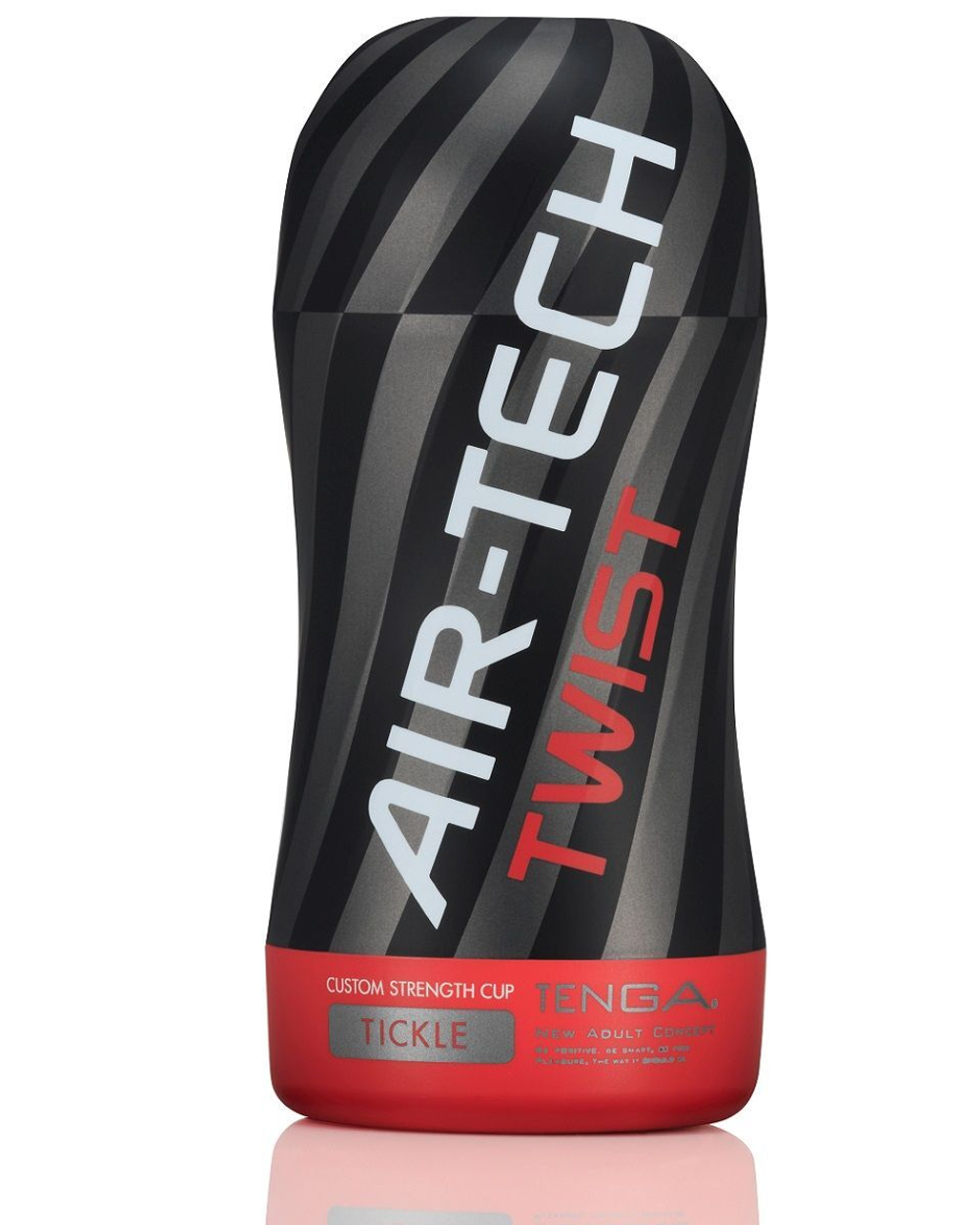 Мастурбатор с регулируемой плотностью обхвата Custom Strength CUP Twist Tickle (Цвет: черный с красным)