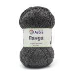 Пряжа Astra Premium (Астра Премиум) Панда (Panda) / уп.2 мот. по 100 г, 240 м, 999 черный