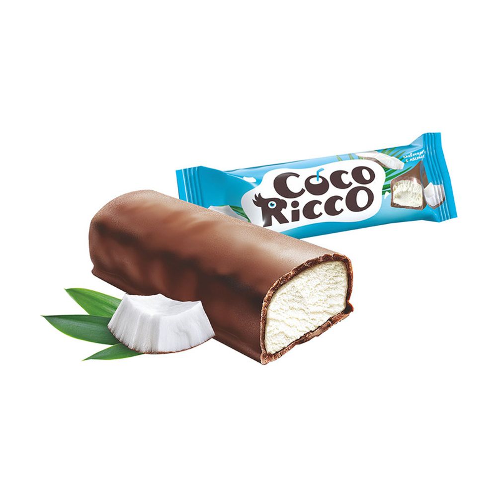 Мороженое Coco Ricco сливочное батончик кокос 50г