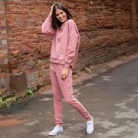 Свитшот женский "Пудровый" утепленный