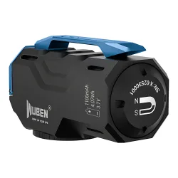 Фонарь Wuben X0, чёрный - вид сзади, магнитное торцевое основание