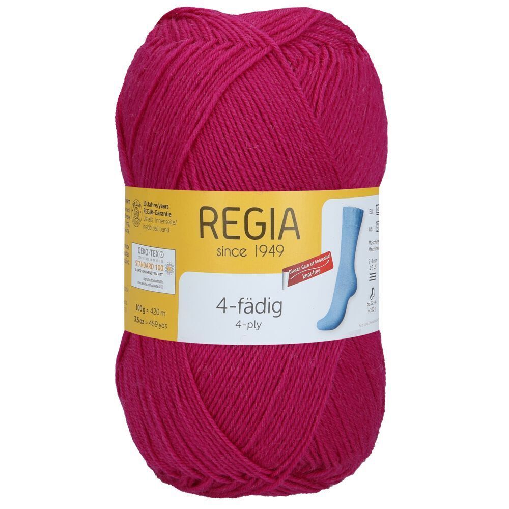 Пряжа носочная Regia 4-fadig (01051/фуксия) 420м/100 гр