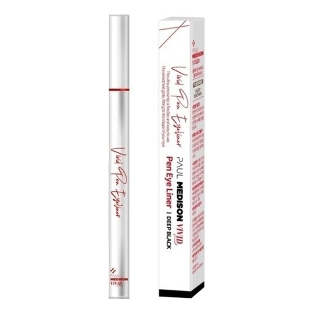 PAUL MEDISON Подводка для глаз- Vivid Pen Eyeliner Deep Black 0,5г