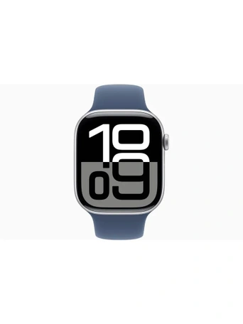 Умные часы Apple Watch S10 46 мм, Silver Aluminium, Denim Sport Band - S/M