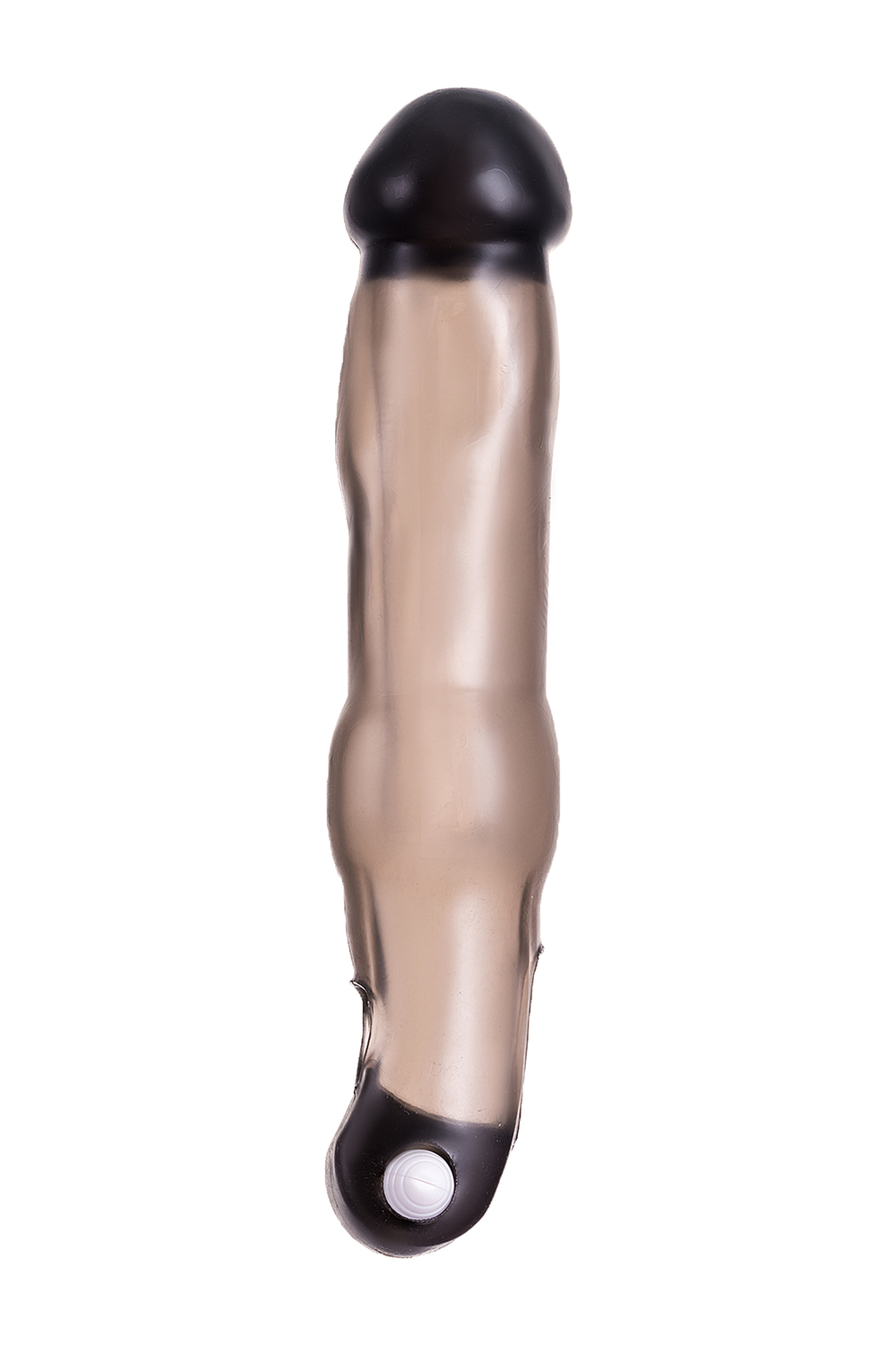 Насадка на пенис с вибрацией XLover by TOYFA, TPE, черный прозрачный, 19,4 см