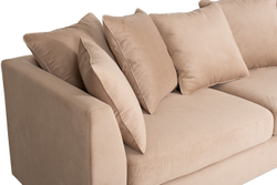 Диван треxместный раскладной Garda Decor Roberto бежевый GD-ROBERTO-3M-1