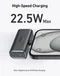 Внешний аккумулятор Anker Nano A1653, встроенный складной разъем USB - C, 5000 mAh 22,5 Вт, синий
