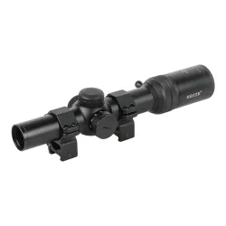 Прицел оптический BRITE LPVO 1-6X24 IFR - вид сбоку с крепежными кольцами