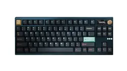 Wuque ZOOM TKL DYNA Ink Green, механическая клавиатура на белом фоне