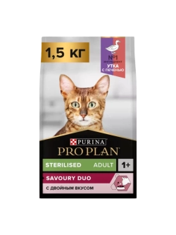 Корм для кошек Утка и Печень 1,5кг