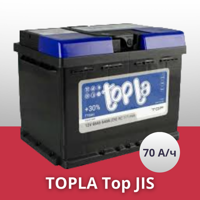 Аккумулятор TOPLA Top JIS 70 А/ч обратный R+ 259x175x221 D26 EN 700 А