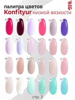 BSG Жёсткий гель в бутылке Konfityur №08 НИЗКАЯ ВЯЗКОСТЬ (20 мл)