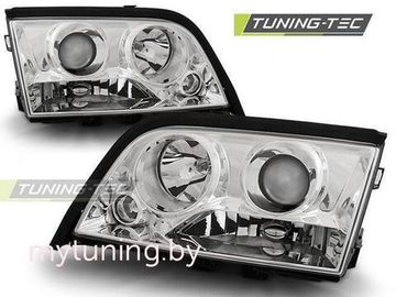 Передние фары Mercedes C W202 chrome