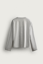 Футболка в полоску оверсайз с длинными рукавами — ZARA