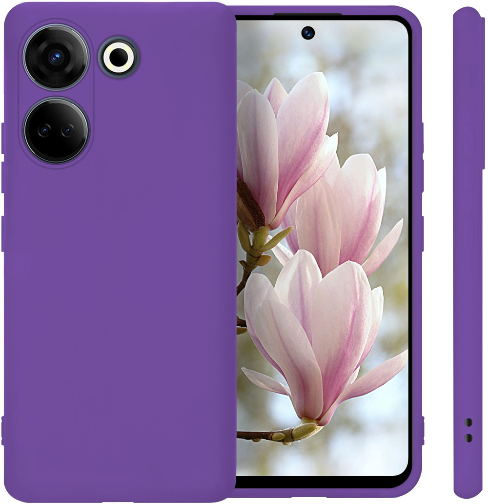 Мягкий Soft Touch чехол из силикона для TECNO CAMON 20 / 20 PRO 4G с бархатной подкладкой