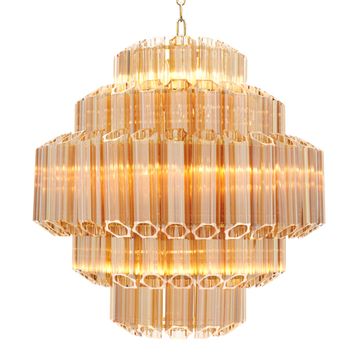 Eichholtz Chandelier Vittoria S, Gold Glass / Gold Finish