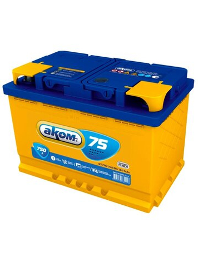 Аккумулятор УАЗ конвейерный 75 А/ч прямой L+ 278x175x190 EN 750 А