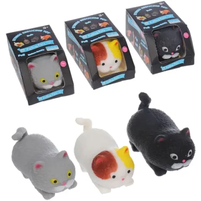 Игрушка «Кот», 9 см, сквиш с песком, микс