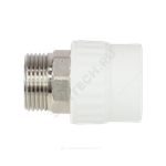 Муфта PP-R комбинированная белая Дн 75х2 1/2" НР под ключ VALFEX 10135075