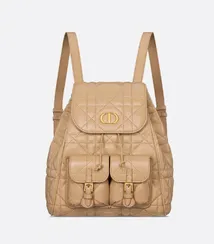 Рюкзак Dior Caro светло-коричневый, модель среднего формата