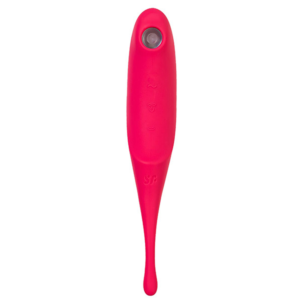 Красный вакуум-волновой стимулятор клитора 20,4см Satisfyer Twirling Pro Red