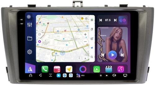 Магнитола для Toyota Avensis T270 2008-2015 (рамка серая) - FarCar S500-TS20 монитор 9.5" 2K QLED на Android 14, Быстрейшая, CarPlay, 4G SIM-слот