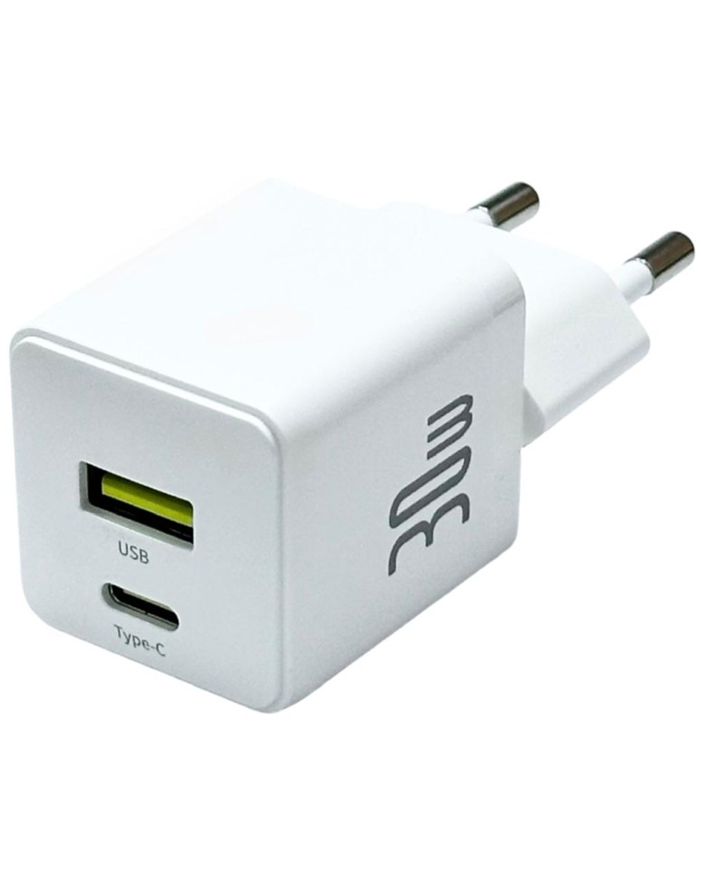 Сетевое зар. устр. Baseus Palm Fast Charger 1USB/1C 30W кабель T-C на T-C (P1011160A213-01) белое
