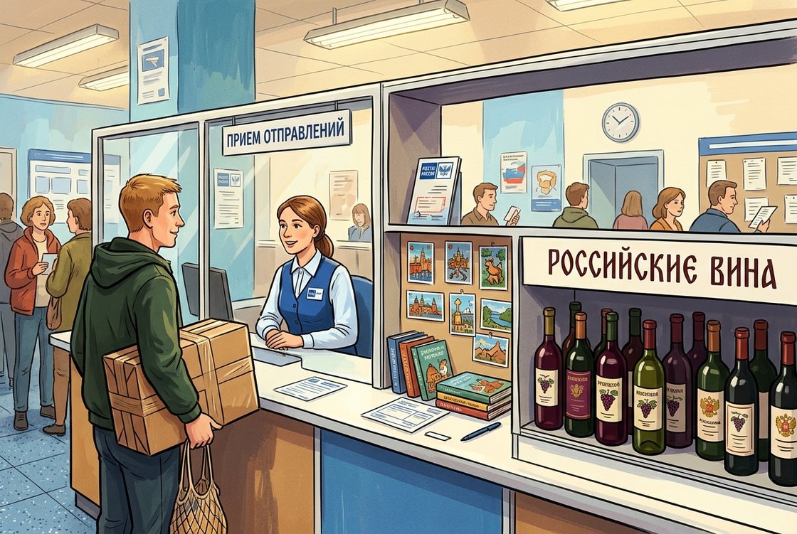 В России хотят разрешить онлайн-продажу вина через "Почту России"