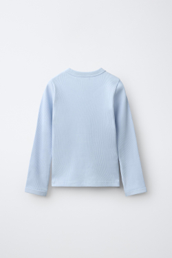ZARA ФУТБОЛКА В РУБЧИК, СИНИЙ