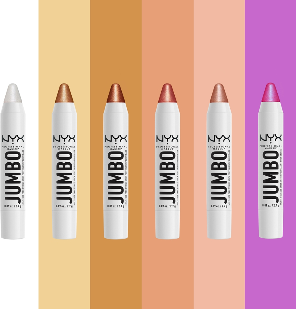 NYX Professional Makeup Jumbo Multi-Use Highlighter Stick - Розовый кремовый хайлайтер в стике оттенок 03 Lemon Merringue, 2 g