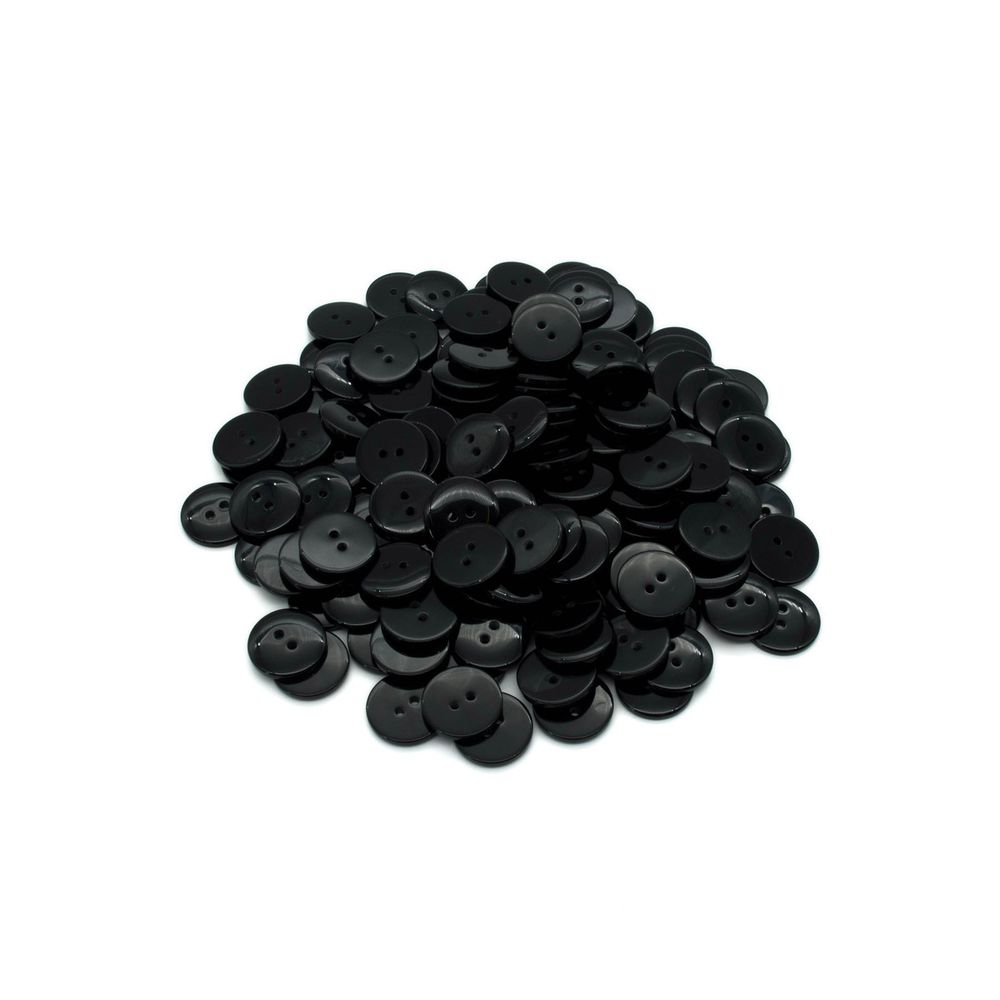 Пуговицы 2 прокола 28L=18 мм, (s.black (черный)), CX-K-22, 144 шт