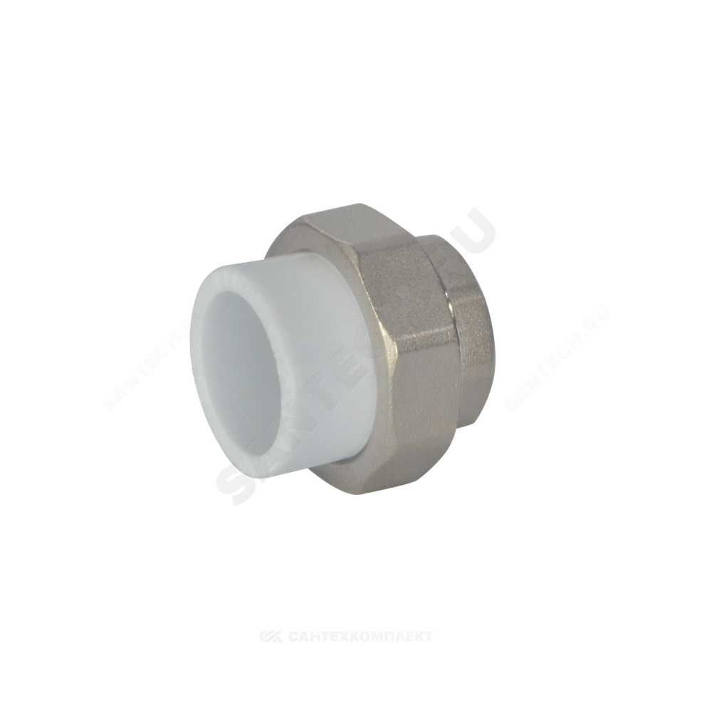 Муфта PP-R комбинированная разъемная белая Дн 20х1/2" ВР VALFEX 10155015