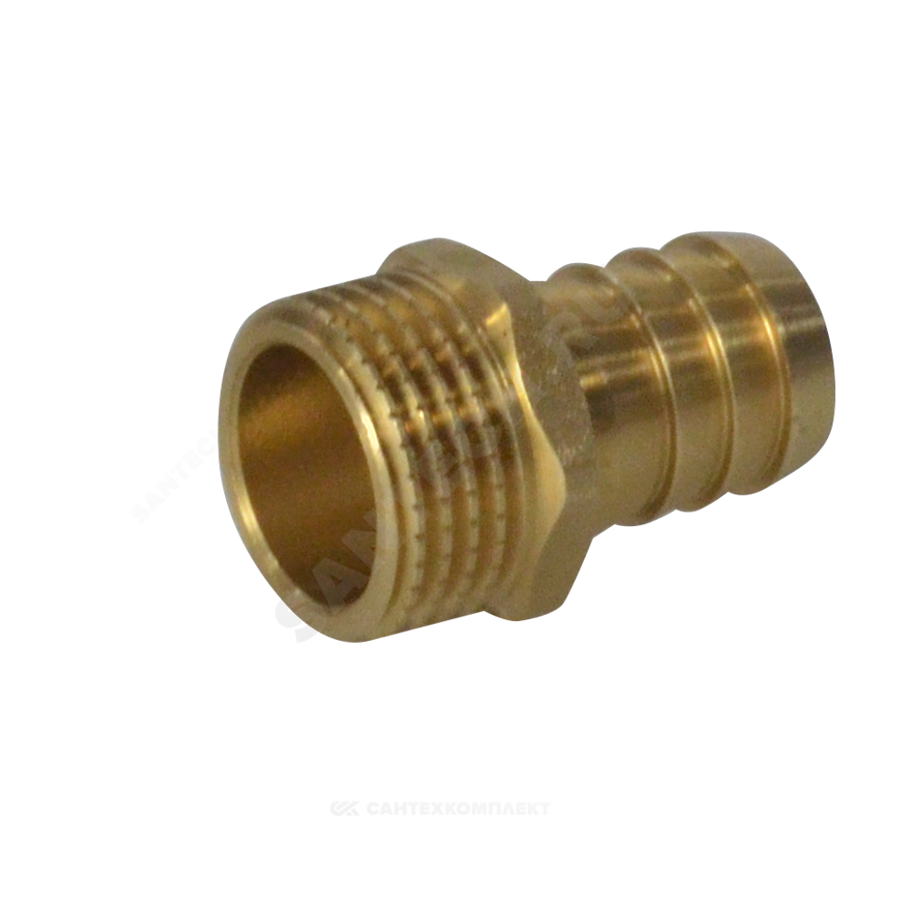 Переходник штуцерный латунь неразъемный для шланга Дн 25х3/4" НР SantechSystems