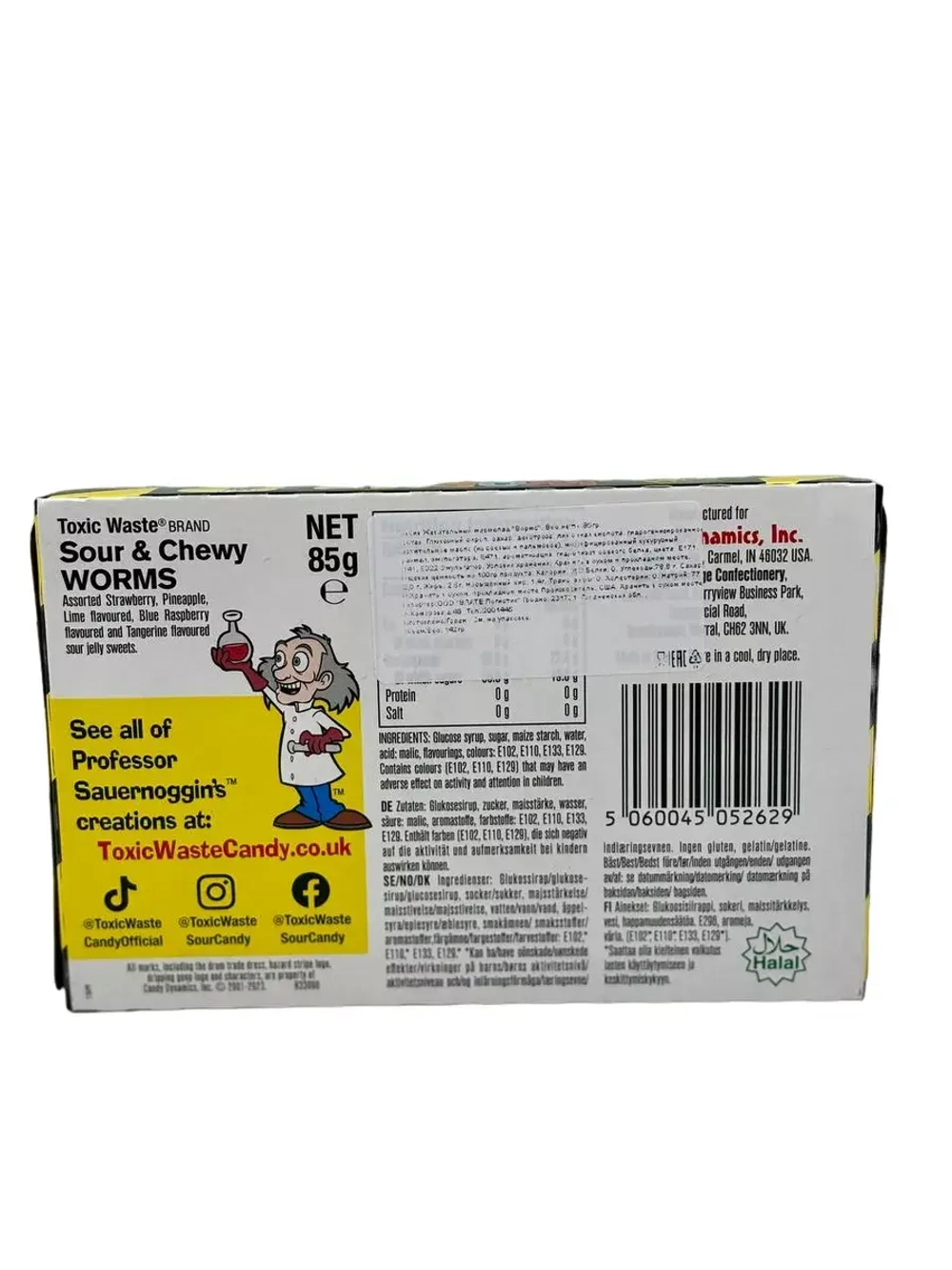 Кислый жевательный мармелад Токсик Worms Sour , 85гр.