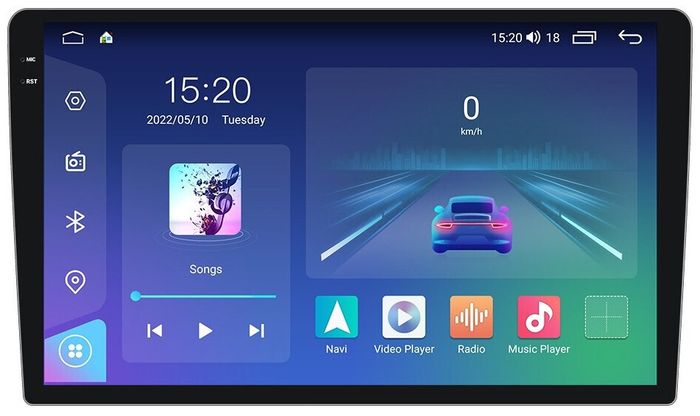 Магнитола в 10" рамку с экраном 10.36" - Parafar PF00010U2K на Android 13, Быстрая, QLED+2K, CarPlay, 4G SIM-слот