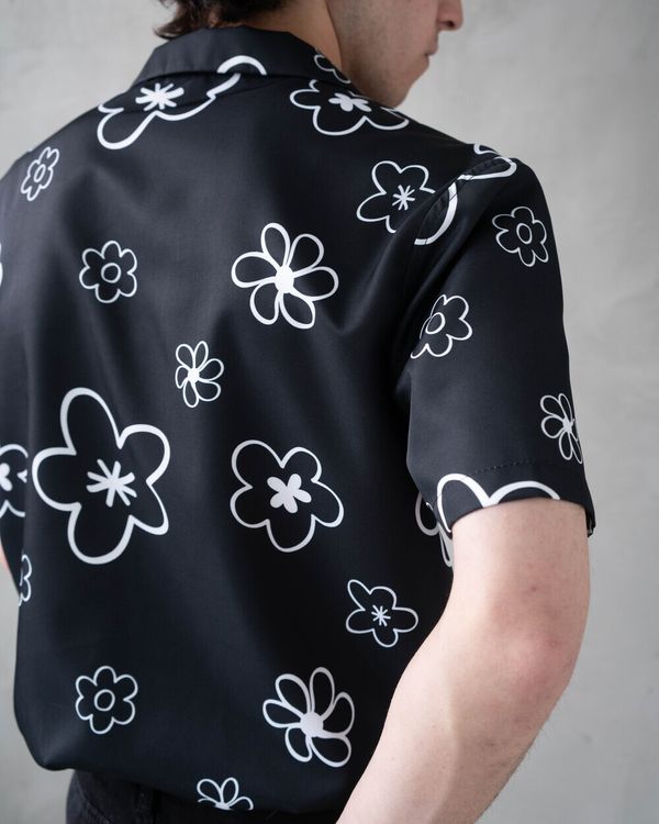 Рубашка Flower Shirt черная - фото 4