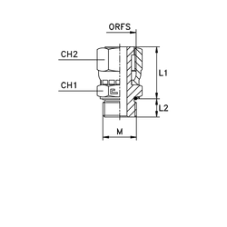 Штуцер FH D06 ORFS 9/16 - 10x1 (обжатая гайка)