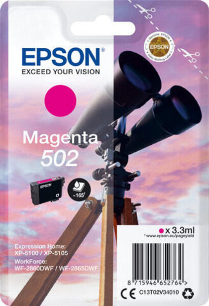 Epson 502 Подлинный Пурпурный 1 шт C13T02V34020