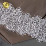 Кружево шантильи (реснички) 80 мм / 3 метра, цв.1 белый, Kruzhevo