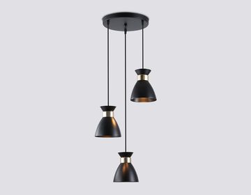Подвесной светильник 3*E27 TR8470 черный/золото Traditional Loft Ambrella
