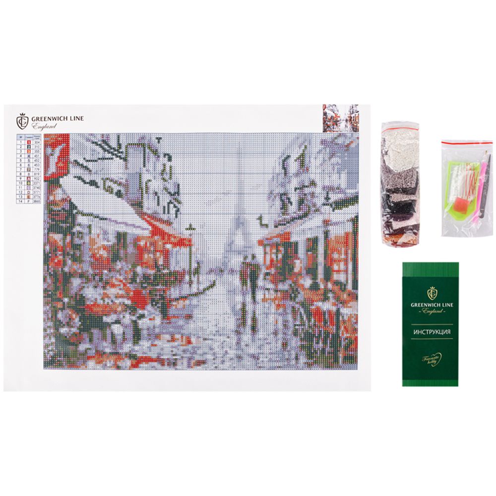 Мозаика алмазная по номерам Greenwich Line Париж, 30*40см