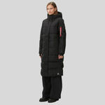 Пуховик Alpha Industries Sierra Long Relaxed Fit Puffer W Black (Черная)