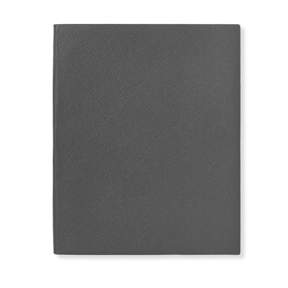Smythson Блокнот Portobello Notebook in Panama, Black (бежевый)