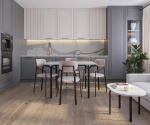 Стул ror, round, велюр, черный/розовый