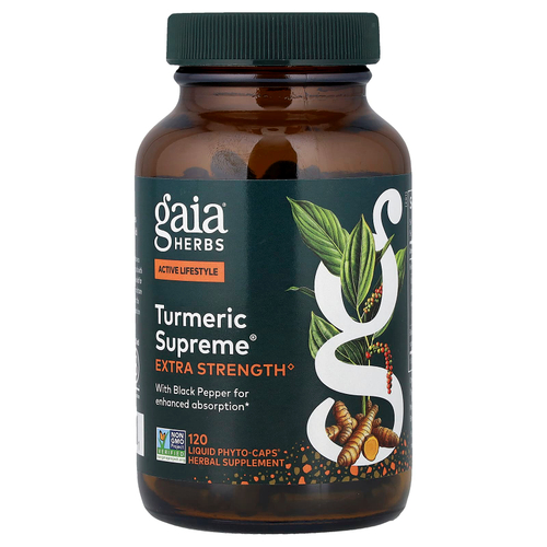 Gaia Herbs, Turmeric Supreme®, 120 капсул с жидкостью Liquid Phyto-Caps