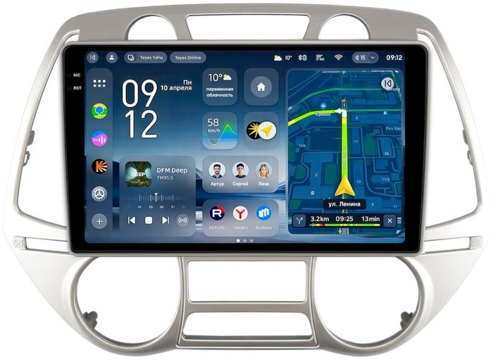 Магнитола для Hyundai i20 2009-2012 (климат) - Teyes CC4-PRO монитор 9.5" 2K QLED на Android 13, Быстрейшая, Snapdragon 778G, ИИ, CarPlay, DSP, 4G SIM-слот