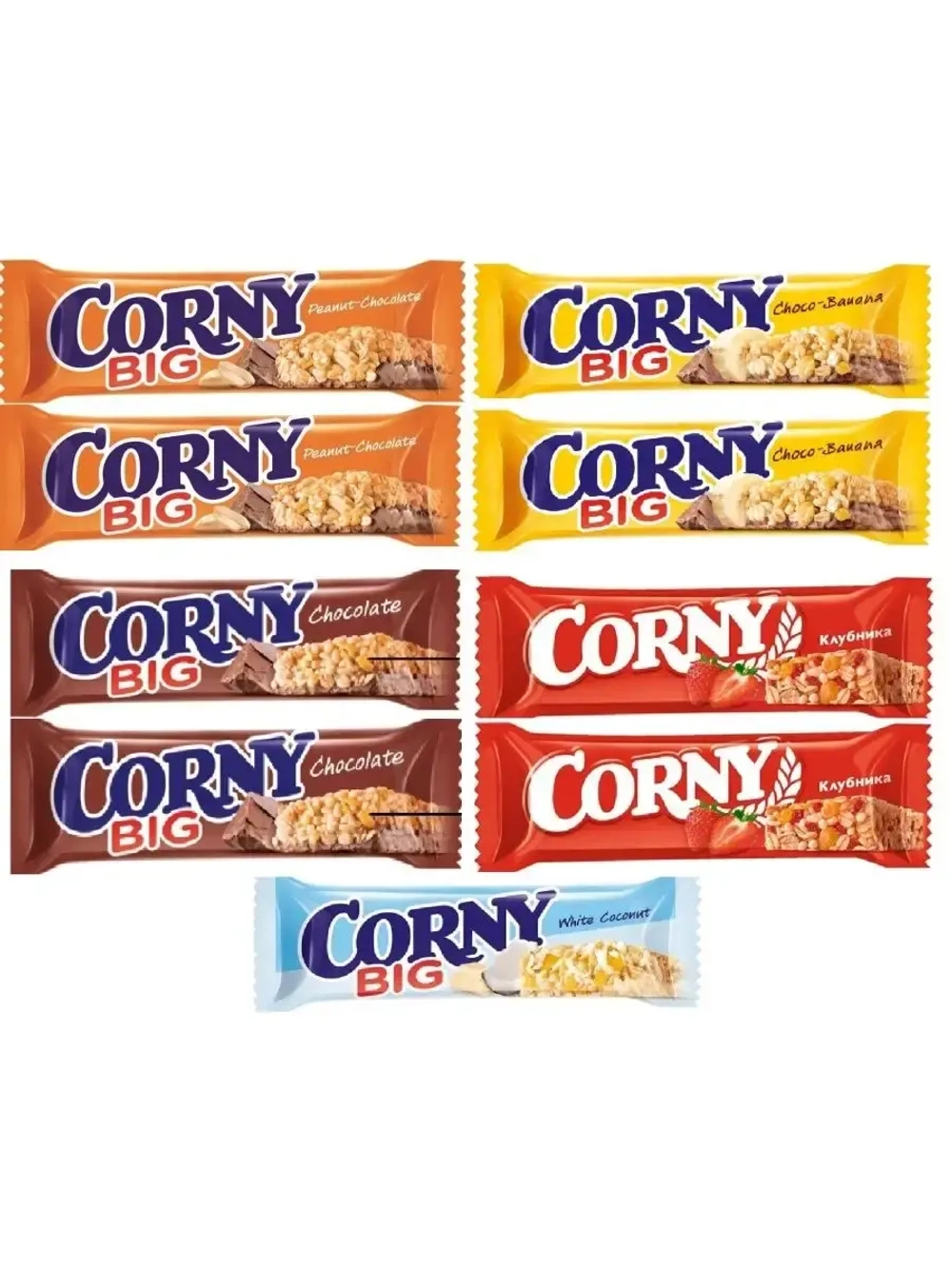 Ассорти из злаковых батончиков Corny BIG 9шт х 50 г
